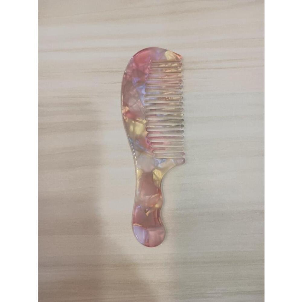 Hair Comb In Multicolores Abstract Marble Pattern